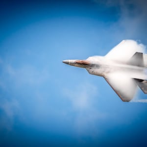 F22 Raptor Aircraft  &quot;Supersonic Flight – High-Quality Aviation Photography Print&quot;