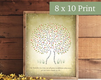 Custom Family Tree for 3 to 4 Generations 8x10 print