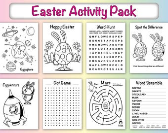 Easter Bunny Activity Pack Printable | Kids Games (Digital Download)