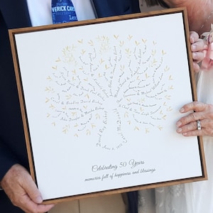 Family Tree Custom Framed 16x16 Canvas