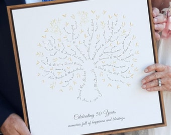 Family Tree Custom Framed 16x16 Canvas