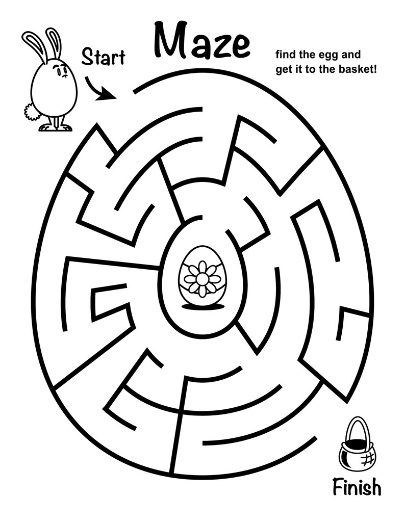 Easter Bunny Activity Pack Printable | Kids Games (digital Download) - Etsy
