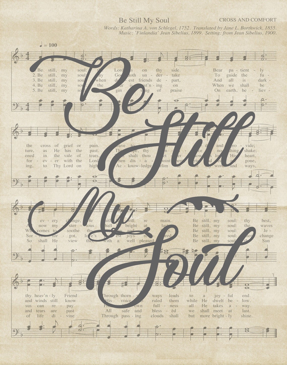 Be Still My Soul 8x10 Print Instant Download | Etsy