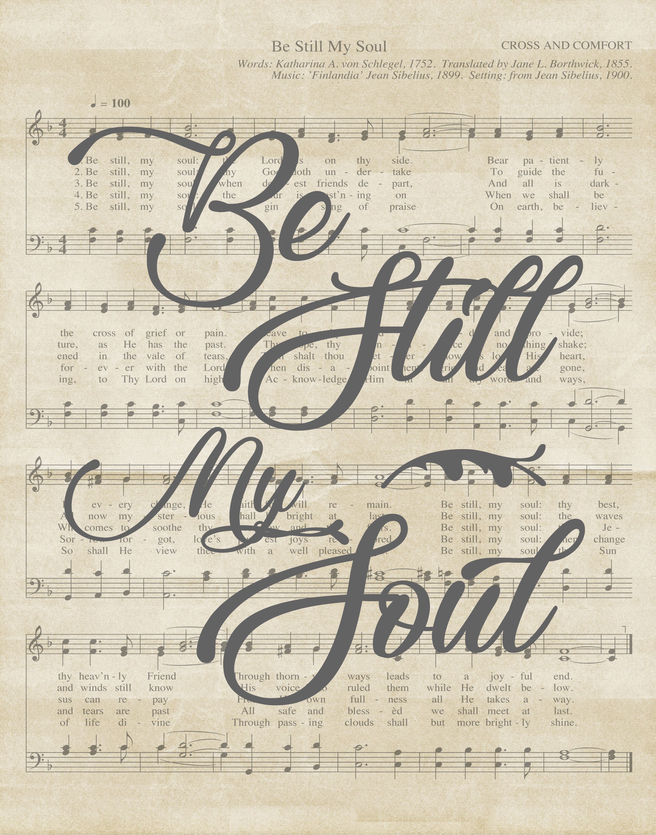 Be Still My Soul 8x10 Print Instant Download | Etsy