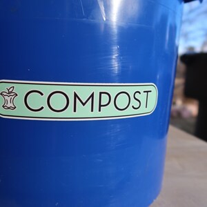 Pegatinas para reciclar, basura y compostar con una fuente elegante. ¡Tecnología UV DTF! ¡Superresistentes! imagen 6