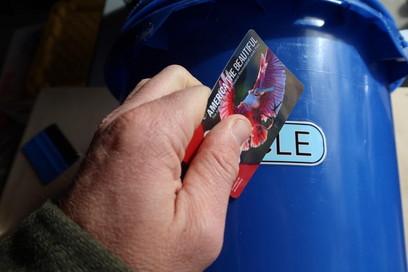 Pegatinas para reciclar, basura y compostar con una fuente elegante. ¡Tecnología UV DTF! ¡Superresistentes! imagen 10