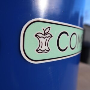 Pegatinas para reciclar, basura y compostar con una fuente elegante. ¡Tecnología UV DTF! ¡Superresistentes! imagen 8