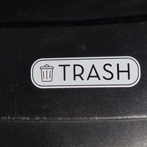 Pegatinas para reciclar, basura y compostar con una fuente elegante. ¡Tecnología UV DTF! ¡Superresistentes! imagen 14