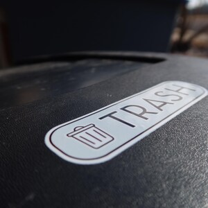 Pegatinas para reciclar, basura y compostar con una fuente elegante. ¡Tecnología UV DTF! ¡Superresistentes! imagen 16