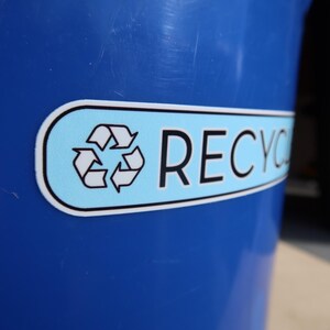 Pegatinas para reciclar, basura y compostar con una fuente elegante. ¡Tecnología UV DTF! ¡Superresistentes! imagen 13