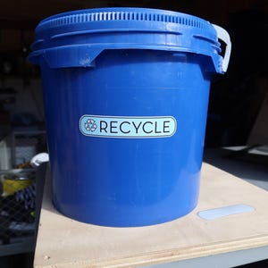 Pegatinas para reciclar, basura y compostar con una fuente elegante. ¡Tecnología UV DTF! ¡Superresistentes! imagen 5