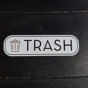 Pegatinas para reciclar, basura y compostar con una fuente elegante. ¡Tecnología UV DTF! ¡Superresistentes! imagen 7