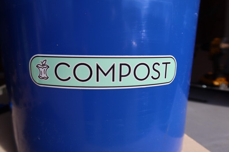 Pegatinas para reciclar, basura y compostar con una fuente elegante. ¡Tecnología UV DTF! ¡Superresistentes! imagen 17