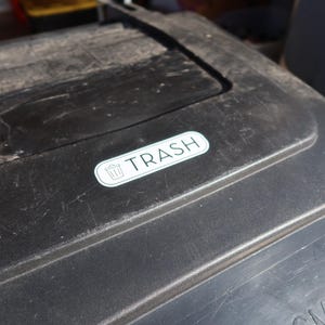 Pegatinas para reciclar, basura y compostar con una fuente elegante. ¡Tecnología UV DTF! ¡Superresistentes! imagen 15