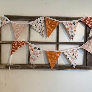 Boho Sun & Rainbow Bunting Fabric Banner