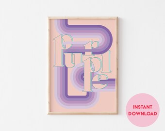 Art Print Purple | Etsy