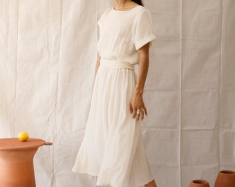 white gauze dresses for weddings