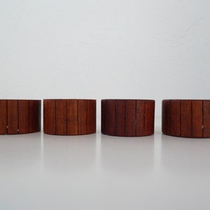 Vintage Teak Napkin Holders, Wood Napkin Holders, Vintage Teak, Danish Modern, Mid Century Modern, Set of 4