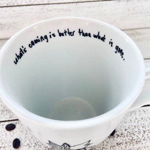 custom phrase mug . funny mug . surprise gift . personalized mug . bottom of the mug . inside the mug phrase . Mother's Day gift image 6