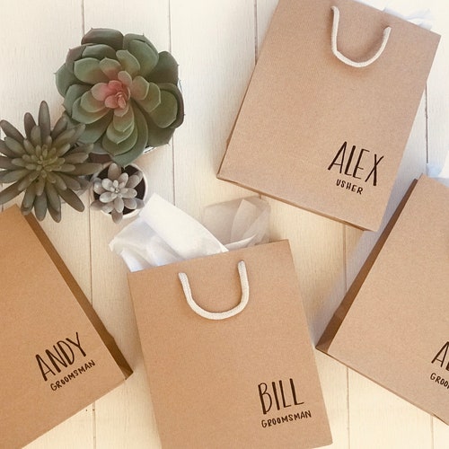 Personalized Gift Bag . Groomsmen Bag . Wedding Gift Bags . Etsy