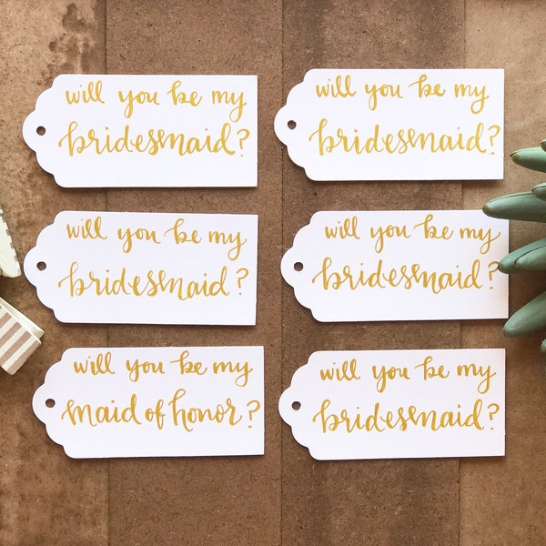 bridesmaid Tag . will you be my bridesmaid? . bridesmaid proposal gift tag . add a personalized tag to your mug or gift bag