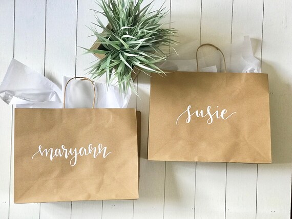 Personalized Gift Bag Large Bridesmaid Tote Wedding Gift Bags