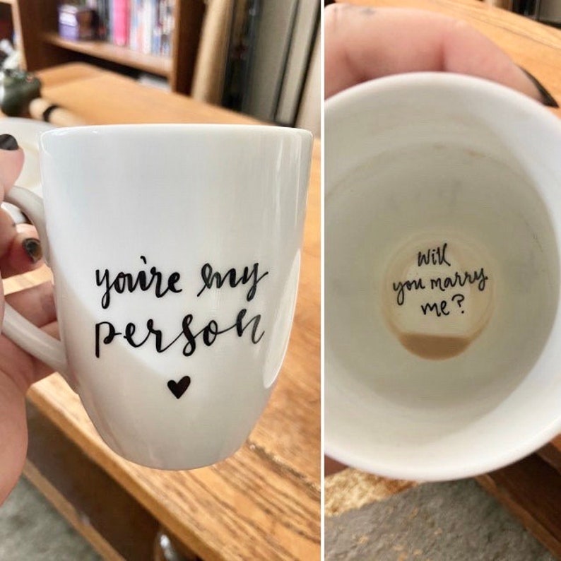 custom phrase mug . funny mug . surprise gift . personalized mug . bottom of the mug . inside the mug phrase . Mother's Day gift image 5