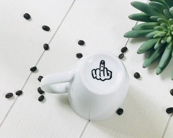 Taza divertida con diseño de trasero, regalo original, taza de cerámica pintada a mano.
