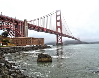 Golden Gate Bridge - San Francisco - California - Landscape Photography - Cityscape - Fog - Fine Art - Large Format