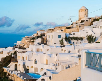 Santorini Sunset Print: Oia, Greek Islands Landscape Photography