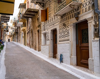 Pyrgi Town Streets 2 - Chios Greece - Island - Landscape Photography - Cobblestone - Arches - Travel Art - Large Format Prints Architecture