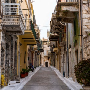 Pyrgi Town Streets - Chios Greece - Island - Landscape Photography - Cobblestone - Arches - Travel Art - Large Format Prints - Architecture