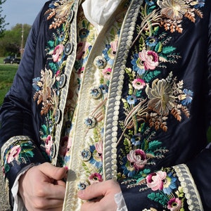 and breeches 1780s court suit Frock coat EMBROIDERY FILES ONLY Count Axel Von Fersen Court Suit Embroidery Files for Waistcoat