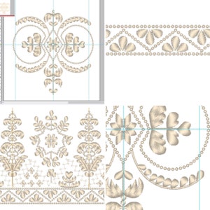 Machine Embroidery Pattern for 1805 Regency Gown - Whitework Embroidery - Machine Files Only