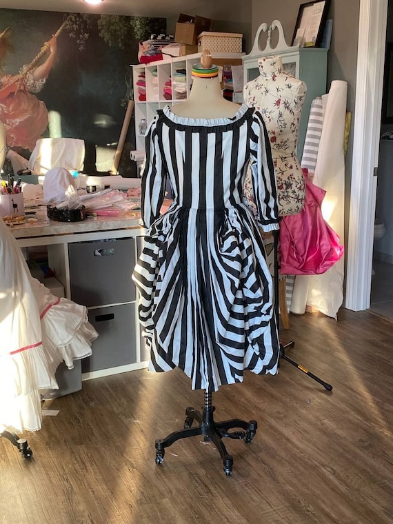 sleepy hollow black and white dress PRE-ORDER