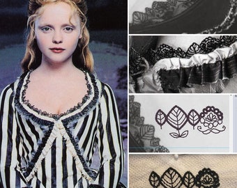 Sleepy Hollow Black Lace Pattern - DIGITAL FILES ONLY - for any machine 2"x3" hoop or bigger