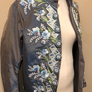18th century - Georgian Embroidery for Frock Coat Floral Appliques - Violets Pattern -  Digital Files only