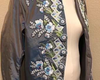 18th century - Georgian Embroidery for Frock Coat Floral Appliques - Violets Pattern -  Digital Files only