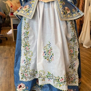 Colorful 1780's Fichu and Apron Embroidery - Includes files for both the apron and the Fichu - Embroidery Files only!