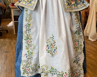 Colorful 1780's Fichu and Apron Embroidery - Includes files for both the apron and the Fichu - Embroidery Files only!