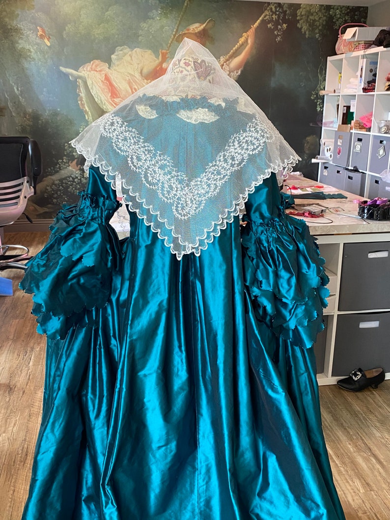 Fichu - scarf - Embroidery Pattern - based on portrait of Abigail Adams - digital files only - 14x8 and 7x5 hoop patterns included image 2