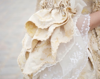 Embroidery Files for 18th century sleeve ruffles aka engageantes || Files to make your own || Embroidery Machine Files Only