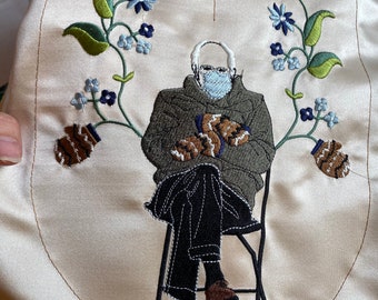 Bernie&#39;s Mittens 18th century pocket - Embroidery Files for your Embroidery Machine - DIGITAL FILES ONLY