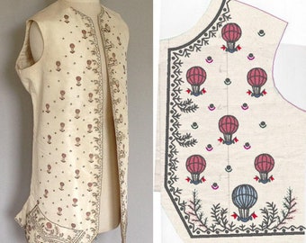 1780s balloon waistcoat for a Todder 2T size - Digital Files only