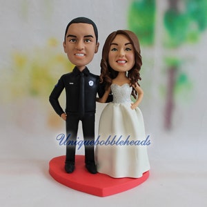 cute wedding topper custom wedding cake topper bride and groom cake topper for wedding bobbleheads