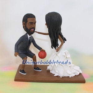 basketball wedding cake topper funny cake topper for wedding basketball game defence NBA basketball bobbleheads wedding bobbleheads