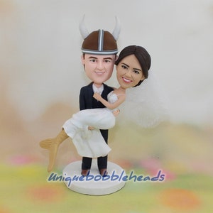 Mermaid cake topper for wedding Mr and Mrs cake topper wedding cake topper for  couple bobbleheads wedding gift