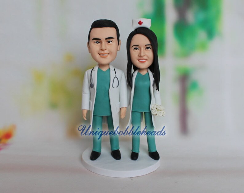 wedding topper doctor figurine bobblehead nurse bobblehead surgeon bobblehead custom figurine cake topper