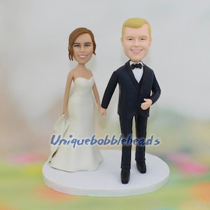 custom cake topper for wedding figurine wedding bobbleheads gift for couple gift for wedding personalized cake topper