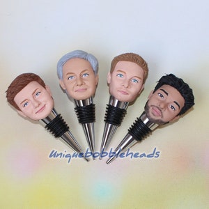 Groomsman gift wine stopper bobblehead wine stopper bottle stopper personalized wine stopper champange stopper bachelors gifts